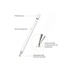 Stylo Universel à Écran Tactile Capacitif pour Tablette et Smartphone Blanc