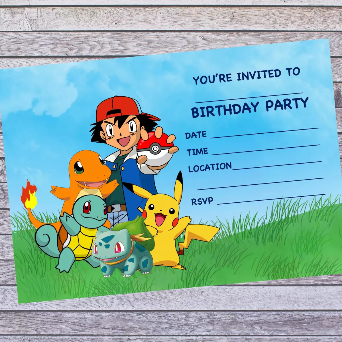 Pokemon invitations deals