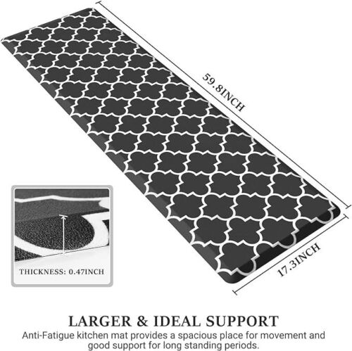 17.3*60'' Kitchen Mat Cushioned Anti-Fatigue Floor Mat Non-Slip Heavy Duty 1/2 - Picture 1 of 24