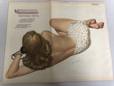 ORIGINAL ESQUIRE PIN-UP FOLD OUT FROM MAGAZINE, AL MOORE, 1940S