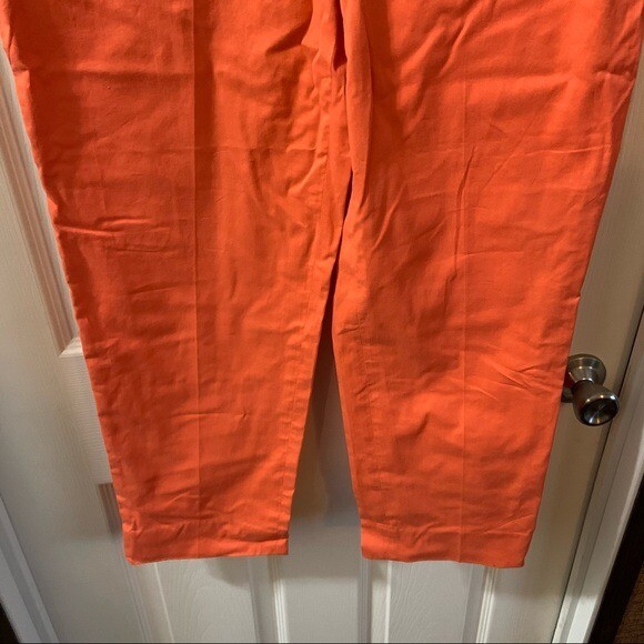 Pendleton Orange Side Zip Cropped Ankle Pants siz… - image 4