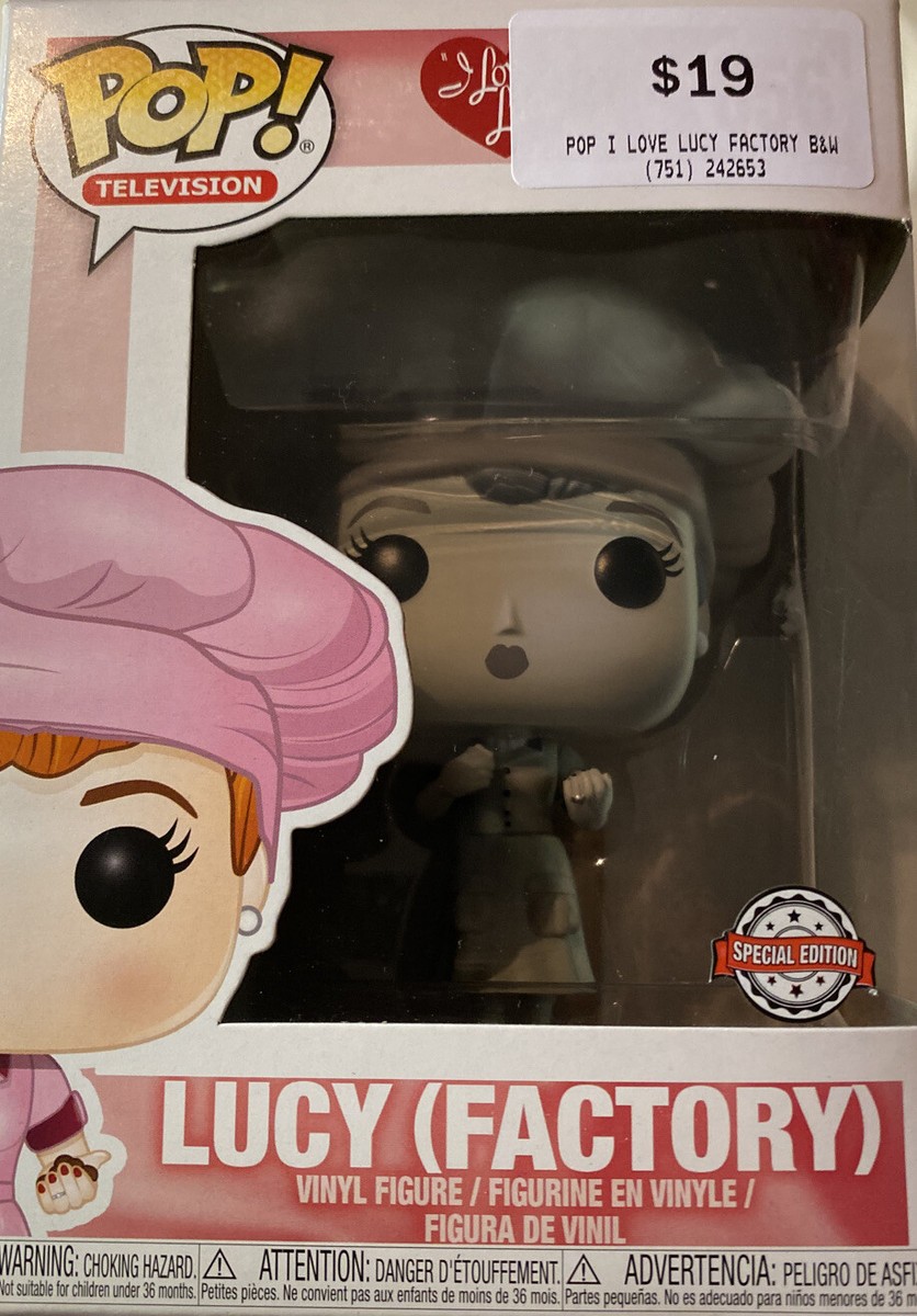 Funko I Love Lucy Lucy in Factory Uniform Black White Pop - Main Image