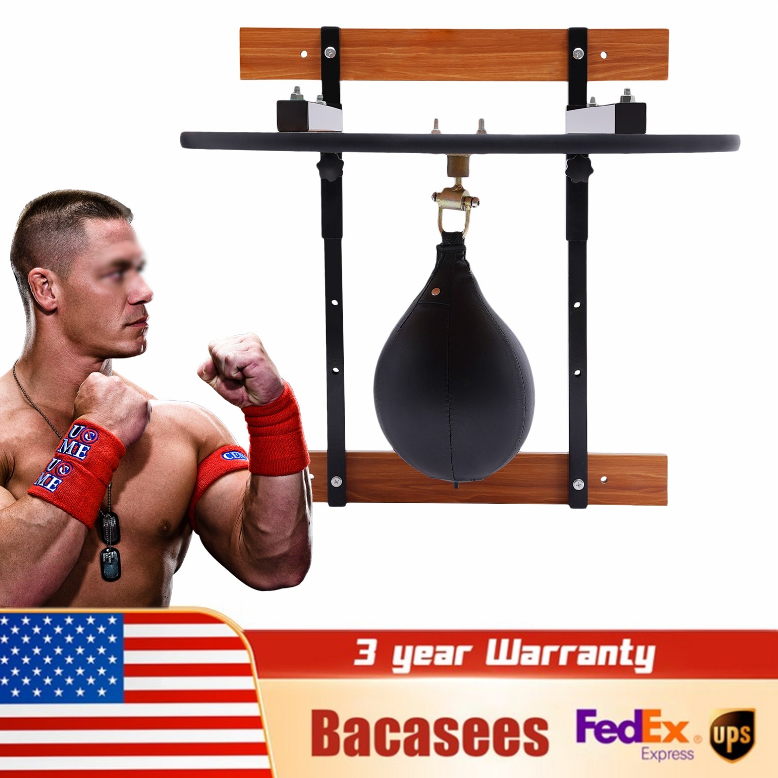 Boxing Speed Bag Platform set Punching Ball Speed bag Kit for Boxing Gyms Black