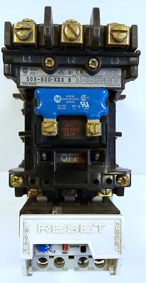 Allen-Bradley 509-BOD-XXX Ser B Non-Reversing Starter w/ 592-B1DA Overload Relay