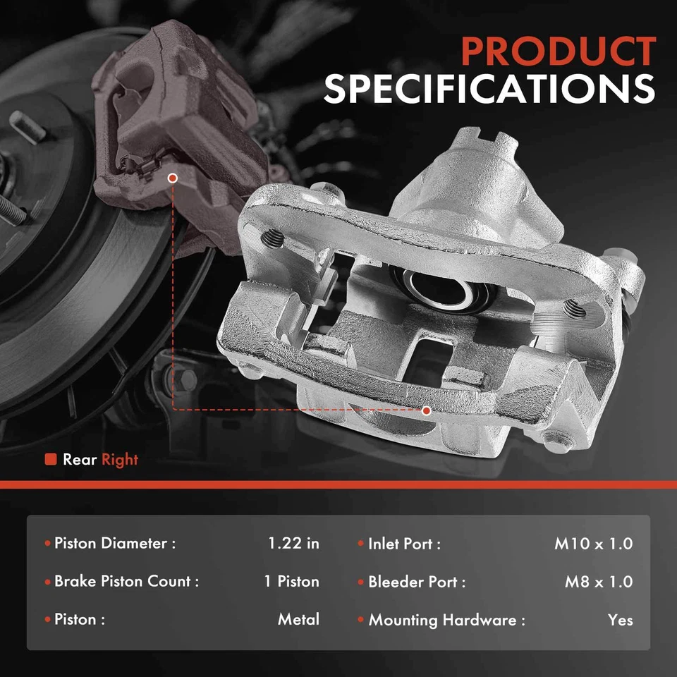 Pinza de freno trasera derecha con soporte para Kia Rio Rio5 Forte Koup Forte5 Accent Foto 2 de 4