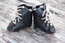 Leather Doll Shoes Antique German Kestner French Bebe 2-3/8" 60mm  49 Dolantik