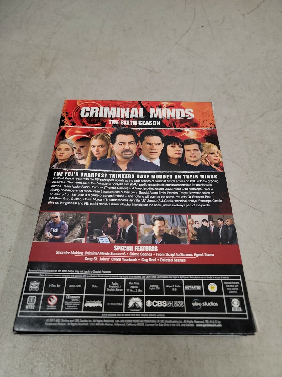 あNo.109　CRIMINAL MINDS シーズン6 DVDセット Criminal Minds ~ Complete 6th Sixth Season 6 Six ~ NEW 6