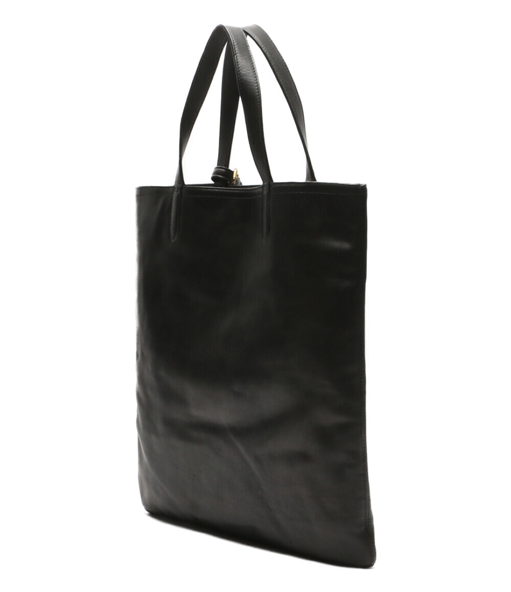 Borsa Ralph Lauren Purple Label Big Pony Logo in pelle nera