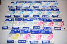 Epson Ink Cartridge T0332, T0333, T0334, T0335 -Lot of 22-New Old Stock  3135 