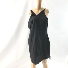 Asos Women's Mini Dress UK 18 Black Cotton with Linen Maxi