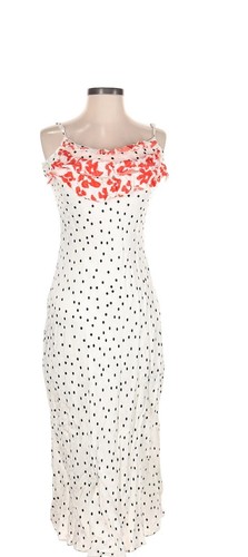 Plus Size Leopard Sleeveless Ruffle Slip Dress RIXO for Target White 1X