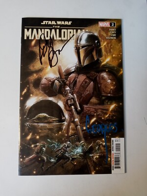 Star Wars The Mandalorian #2 SIGNED by Rodney Barnes & Georges Jeanty. NM