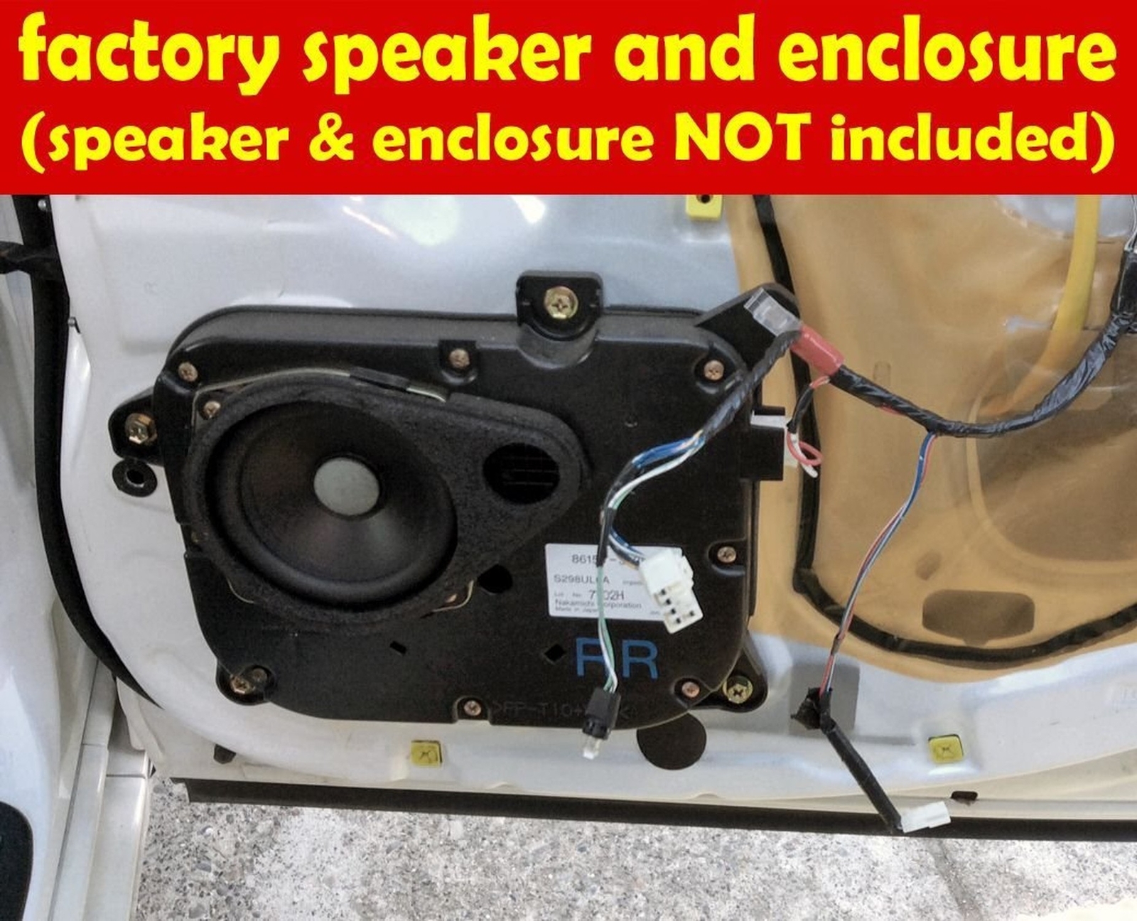 Rear Door Speaker Adapter Spacer Rings Fits 1998-2005 Lexus GS300 / GS400 - S...