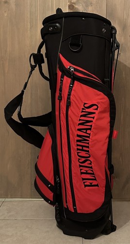 Bag Boy Golf Bag Fleischmann’s Branded 6 Pocket Used W/ Golf Balls