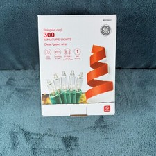 GE String-A-Long 300 Clear Miniature Lights Green Wire For Outdoor/Indoor