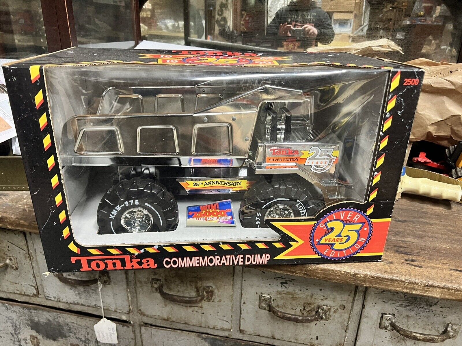 classic vintage Tonka 1990 Silver MIGHTY Commemorative Dump - New in Box!!