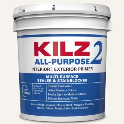 ALL PURPOSE 2 Gal. White Interior/Exterior Multi-Surface Primer, Sealer,Stain Bl