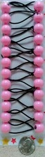 Baby pink big ball ELASTIC hair tie girl Ball Ponytail Holder Knocker Scrunch