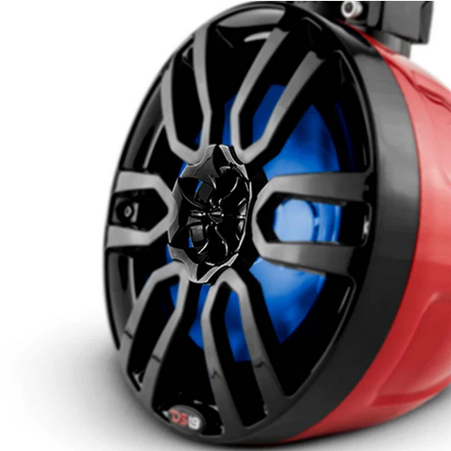 DS18 NXL-PS8 8" Red Speaker Pods 375W Short Jet Ski UTV ATV Towers with LED - Picture 2 of 5