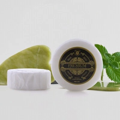 HARYALI LONDON Shaving Soap For Men's Shaving Excellent Rich & Creamy Leather-All Types Skin