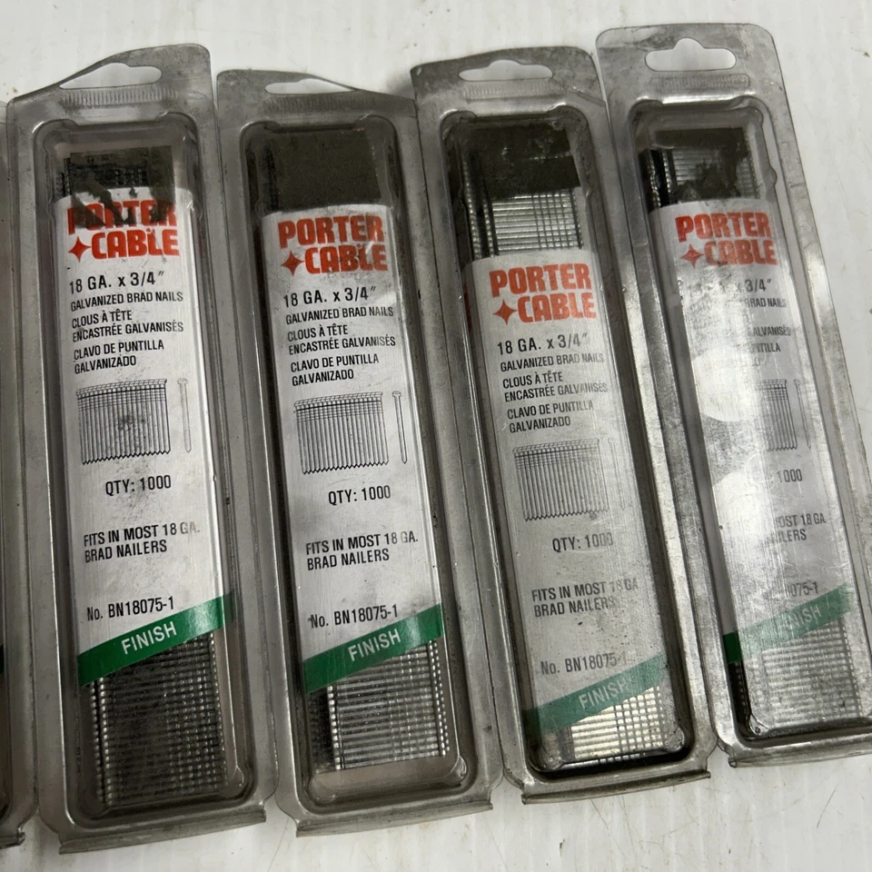 Lote de 6. Cable Porter 3/4" x 1000-Pk Clavos Brad Calibre 18. BN180756-1 Foto 3 de 4