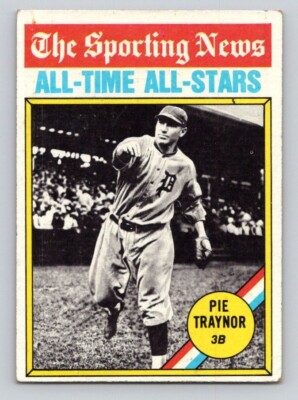 1976 Topps #343 Pie Traynor Sporting News All-Time All-Stars Pittsburgh Pirates