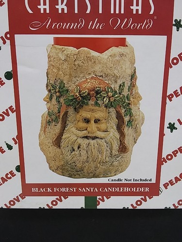 HOUSE OF LLOYD CHRISTMAS AROUND THE WORLD BLACK FOREST SANTA CANDLEHOLDER NIB!! - Picture 22 of 23