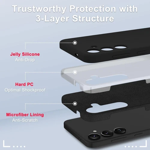 For Samsung Galaxy S25 Ultra S24 FE S23 Plus Silicone Case Phone Protective Case - Bild 43 von 44