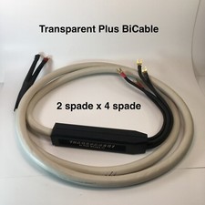 Transparent Plus BiCable Audio Speaker Cable - 4 Spade x 2 Spade - 10 feet