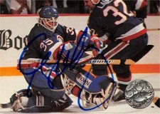 Glenn Healy autographed Hockey Card (Islanders) 1991 Pro Set Platinum #73