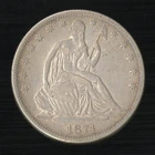 US Coin 1871 Seated Liberty Silver Half Dollar Fine Condition NO RESERVE!