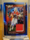 DRAKE MAYE 2025 Donruss Optic BLUE HYPER Threads RED PATCH Patriots #DTBH-DME