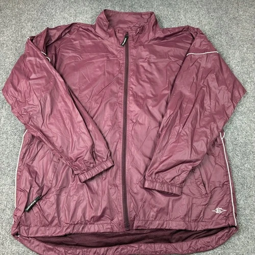 Easton Mens Size XL Maroon Burgundy Ripstop Full Zip Windbreaker Jacket - product listing photo