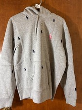 Rare Unisex Size M POLO RALPH LAUREN PINK PONY Fleece Sweatshirt Hoodie