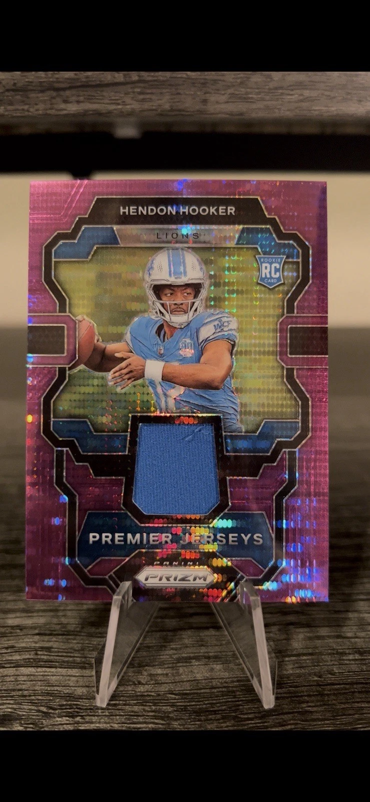 2023 Prizm - Premier Jerseys Hendon Hooker #PJ-HH Purple Pulsar Prizm (MEM, RC)