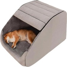 Extra Large Dog Bed House, Cozy Dog House Indoor, Memory Sponge, Plush Dog Ca...