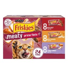 Prina Meaty Prime Filets Favorites with Chicken, Beef and Turkey Flavor Wet