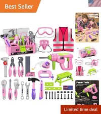 Creative Construction Kids Tool Kit with Electronic Drill - 45 Fun Pieces