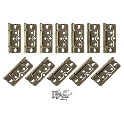 12 Stück 3x1,4'' Türscharniere ohne Einsteckschloss,Beschichtung,Bronze