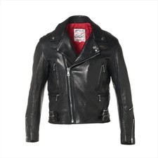 Lewis Leathers Giacca Pelle Pelle 38 Uomo Nero n.391 Lightning