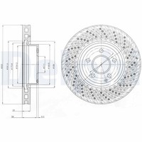 2X Bremsscheibe Delphi BG9076C FüR W204 W212 Klasse Mercedes Model S212 C207 250