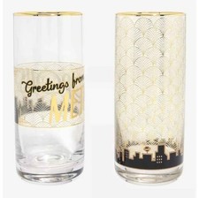 Greetings From Metropolis Glasses Set DC Superman Ships Same Day