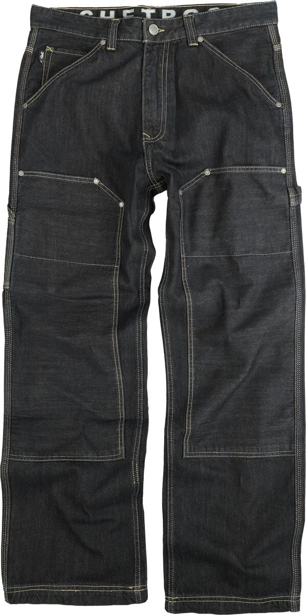 Джинсы Chet Rock Jeans Herren Spectrum темно-синие базовые джинсы, Рок-одежда, Уличная одежда
