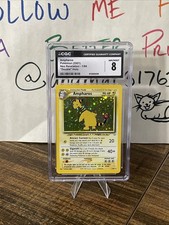 ✨ CGC 8 Ampharos Neo Revelation 1/64 Double Holo Pokemon Card ✨