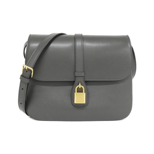 Celine Tabou Calf Shoulder Bag Women Grey One Size