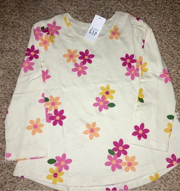 NUEVO Con Etiquetas Bebé Gap Niña L/S Camiseta/Rosa Jogger Pantalones Sudadores Conjunto 3T/3 Años Foto 2 de 3