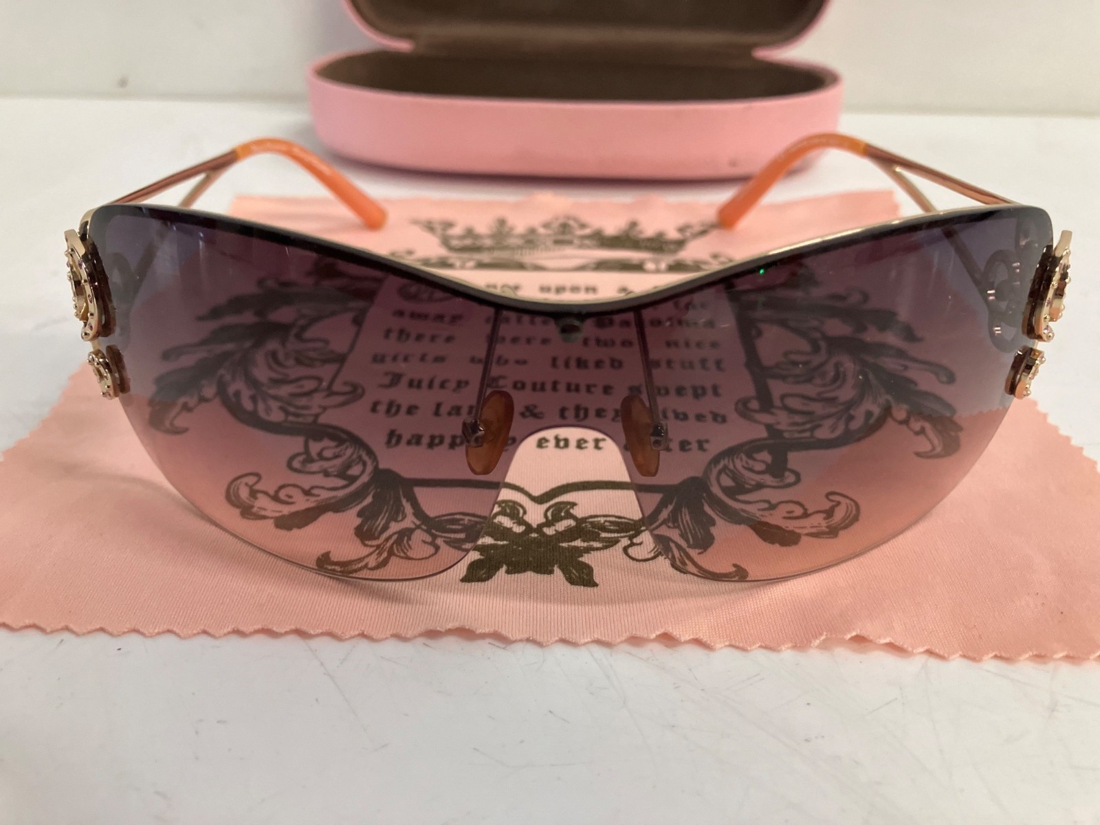 JUICY COUTURE Exotic Rimless Rectangular Sunglass… - image 2