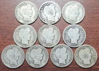 (10) BETTER Date Barber Dimes Avg Circ Reseller Lot 1892-O to 1912-S See Descrip