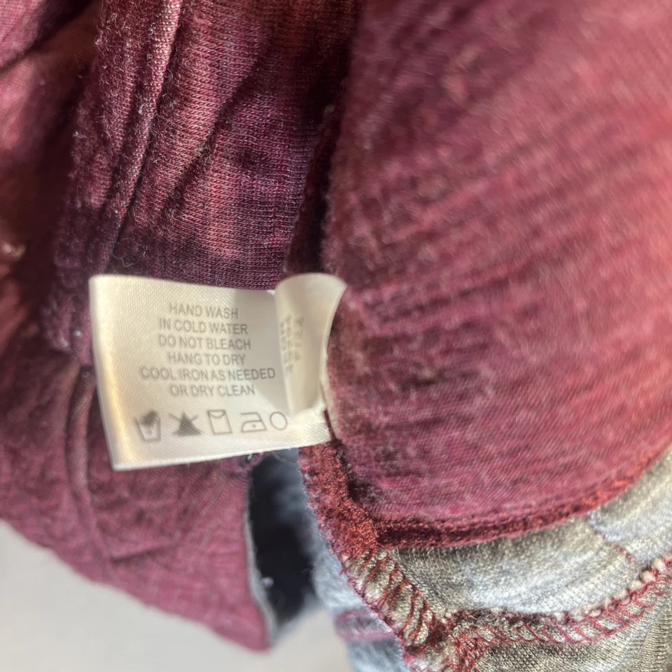 Pulôver acolchoado feminino Orvis XL bolsos borgonha camada externa de lã - Imagem 4 de 4