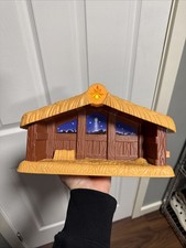 2002 Fisher Price Little People Nativity Manger Replacement Barn Music Working